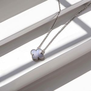 Van Cleef & Arpels ✨ Vintage Alhambra★18k white gold ★chalcedony pendant